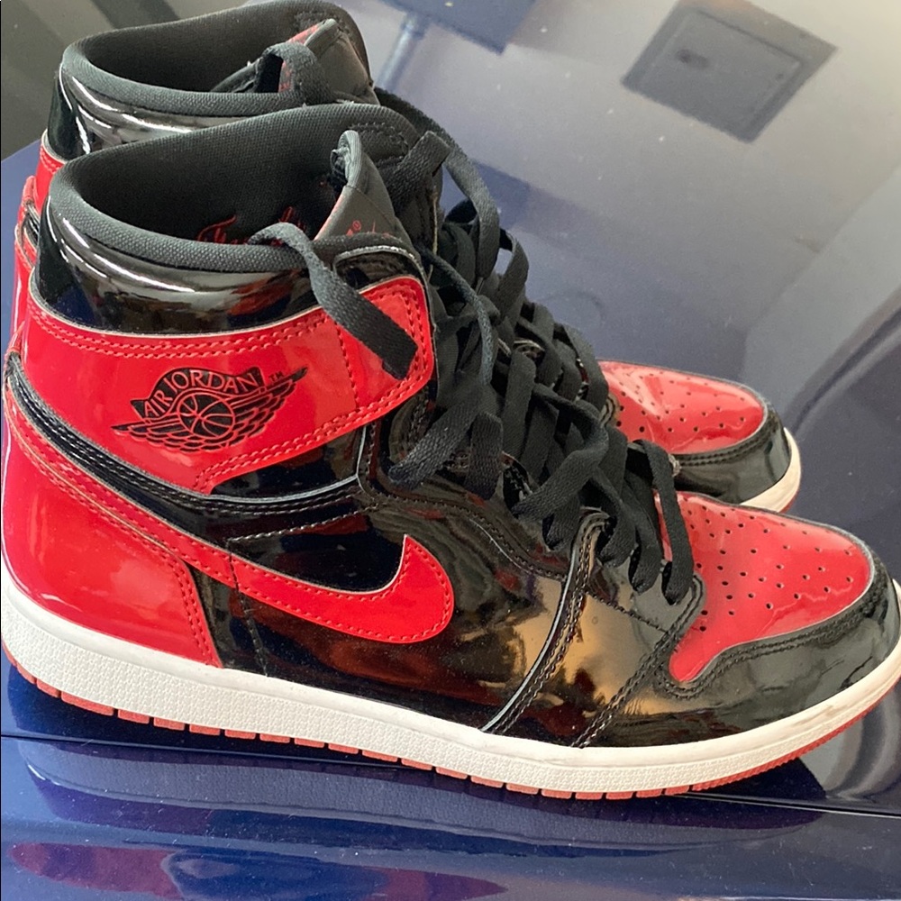Air Jordan 1 Red and Black High-Top Sneakers
